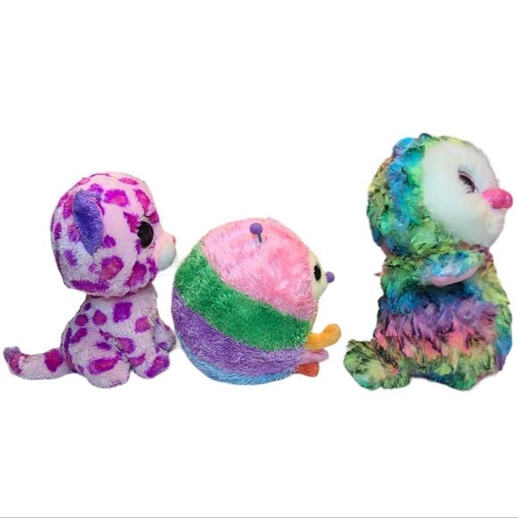 Ty Beanie Boos lot of 3, owl, caterpillar, leopard - Picture 3 of 4